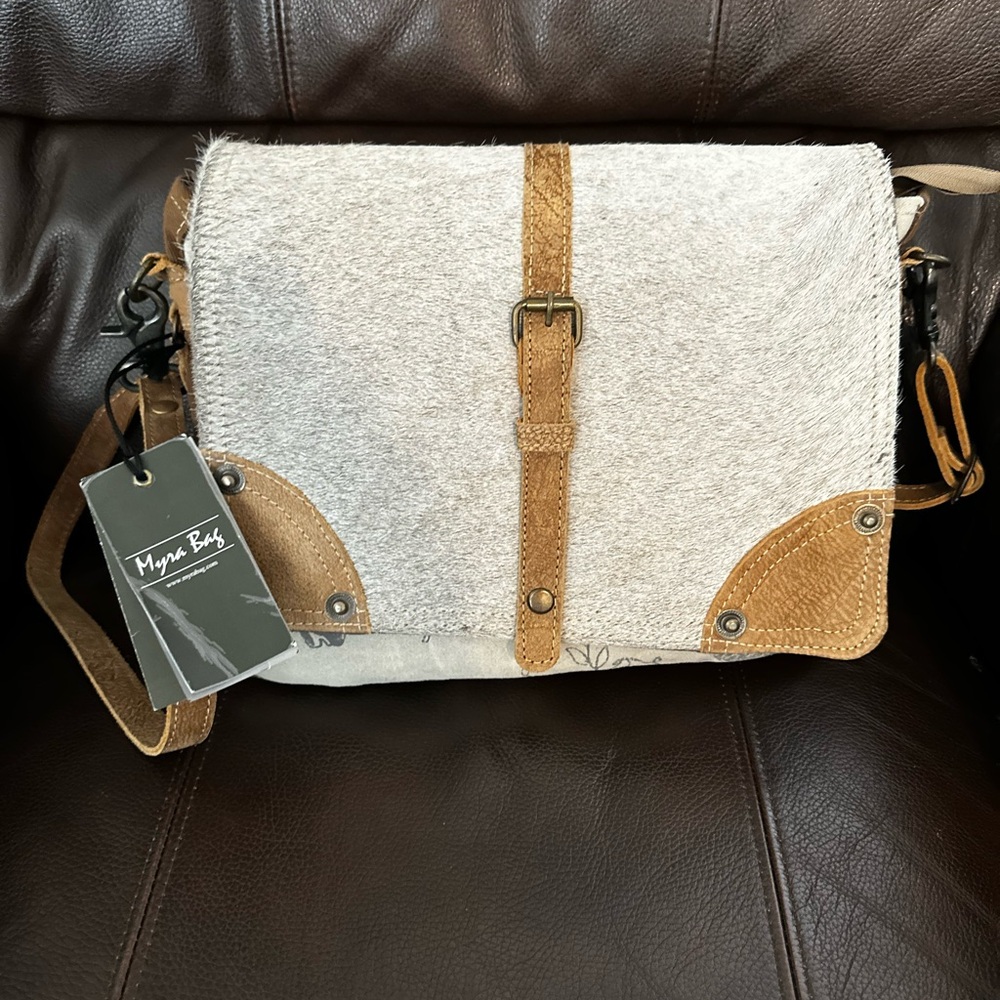 Myra Hoary Messenger bag Brown and Cream Messenger Bag